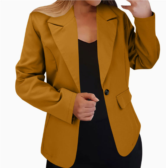 Blazer – Coupe Structurée & Bouton Élégant