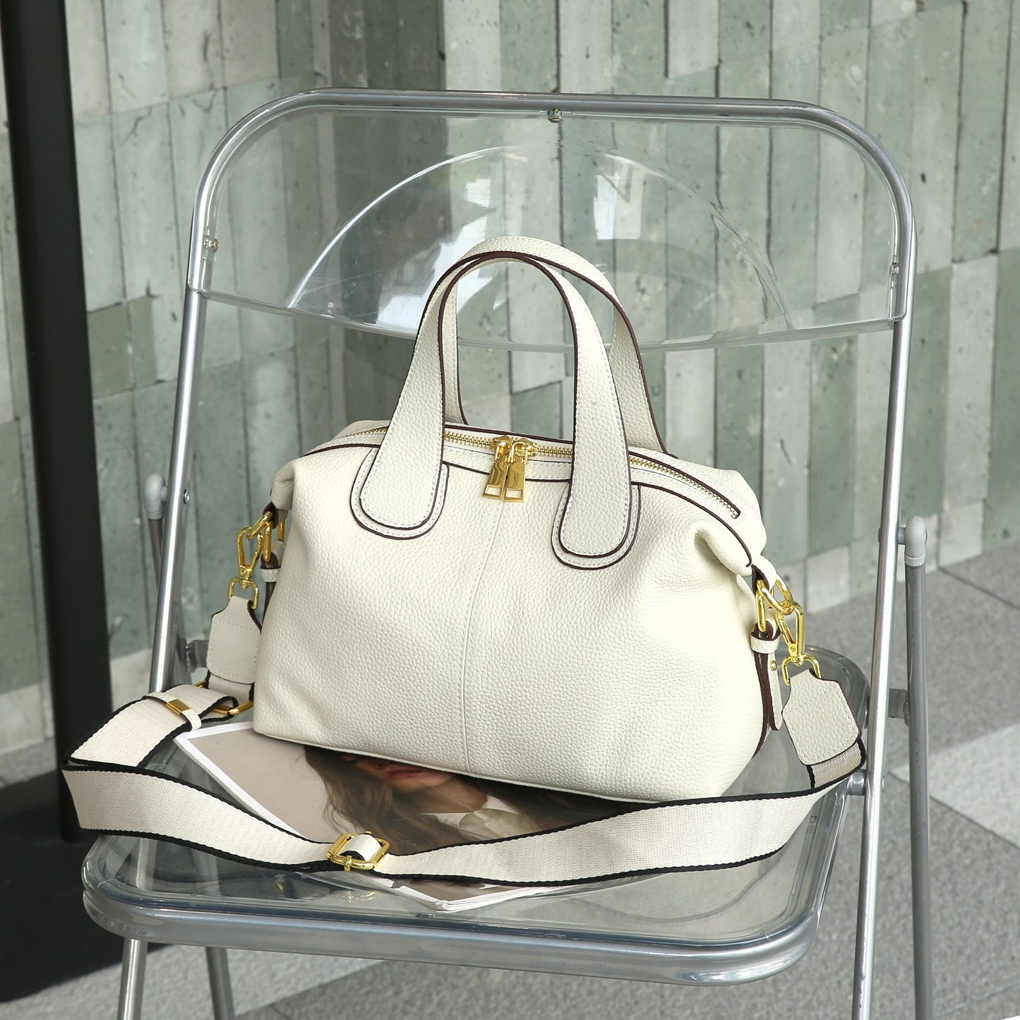 Sac Bandoulière Cuir Première Couche – Élégance Structurée