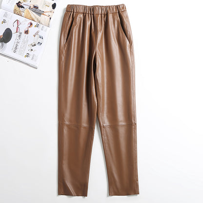 Pantalon – Cuir Souple & Silhouette Structurée
