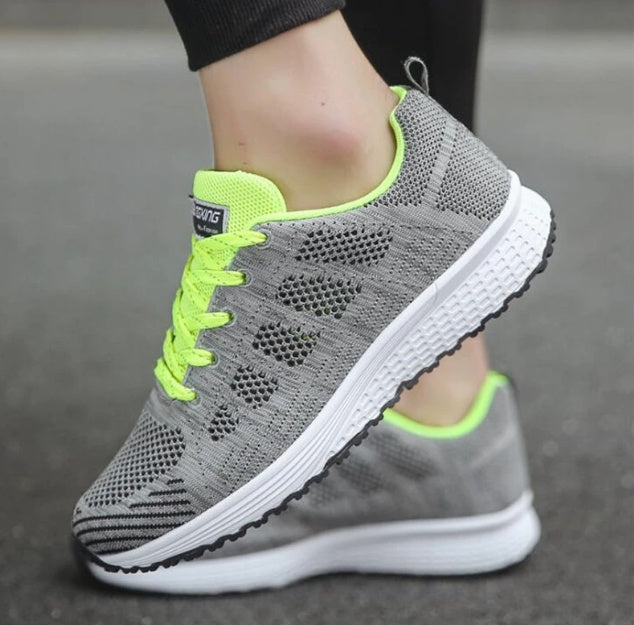Sneakers – Semelle Compensée & Tige Mesh