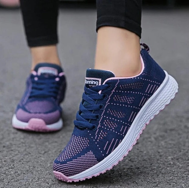 Sneakers – Semelle Compensée & Tige Mesh
