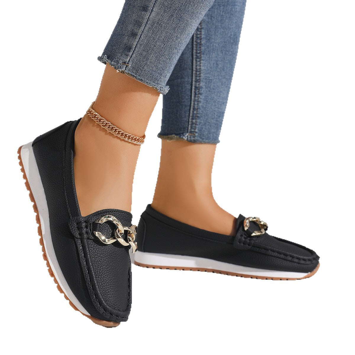 Mocassins à Chaîne – Chic Sans Effort