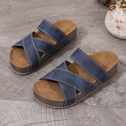 Sandales Rétro à Semelle Plate – Légèreté & Caractère