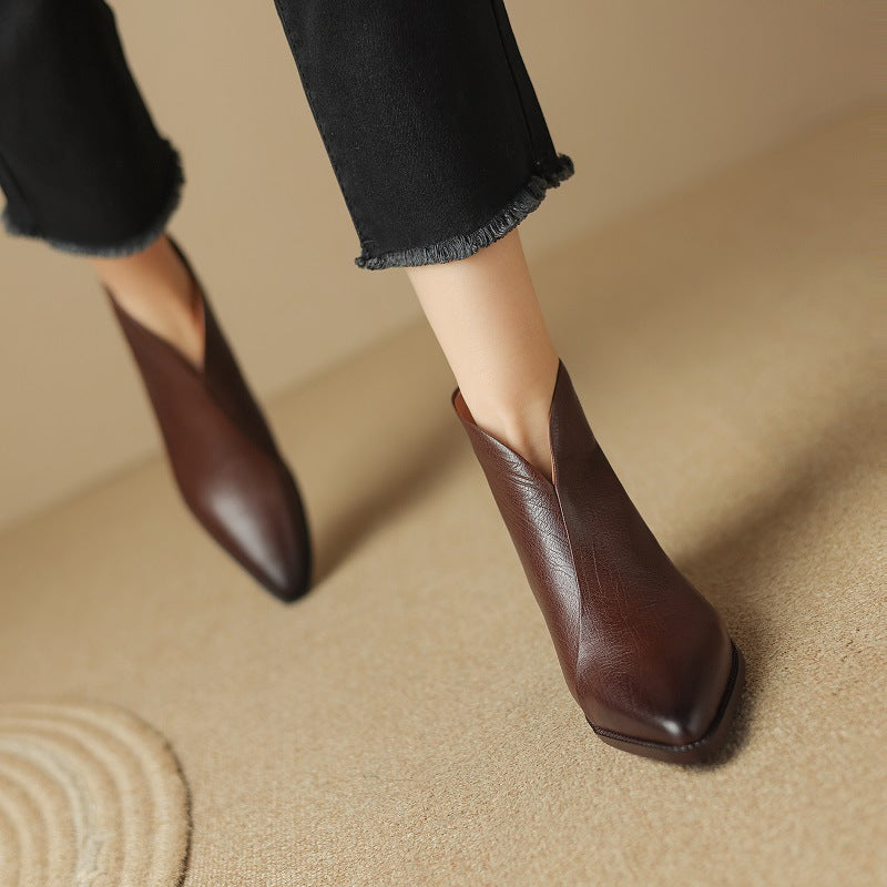 Bottines – Cuir Véritable & Bout Pointu