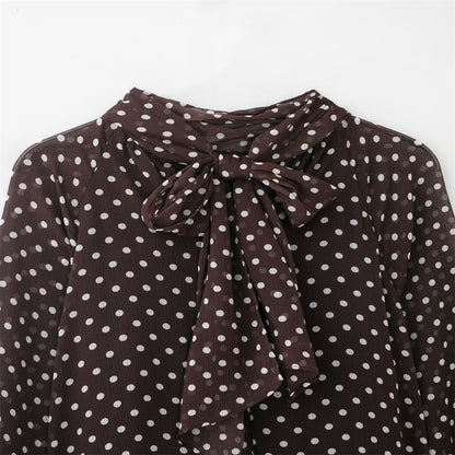 Chemise – Pois & Nœud Satiné