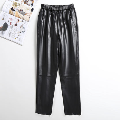 Pantalon – Cuir Souple & Silhouette Structurée
