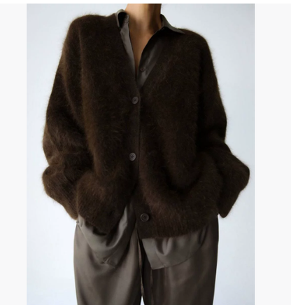 Cardigan – Col V & Boutons Dorés
