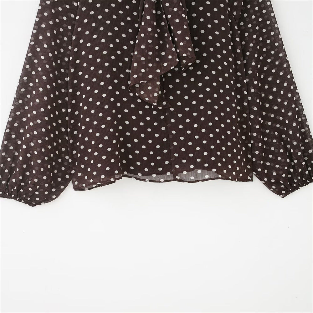 Chemise – Pois & Nœud Satiné