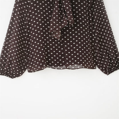 Chemise – Pois & Nœud Satiné