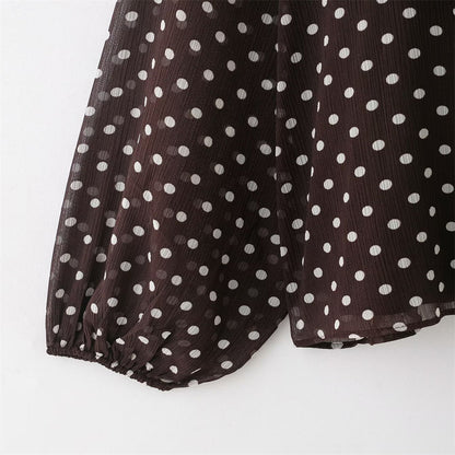 Chemise – Pois & Nœud Satiné