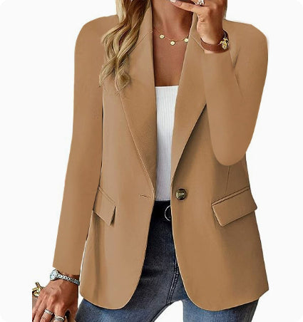 Blazer – Coupe Structurée & Bouton Élégant