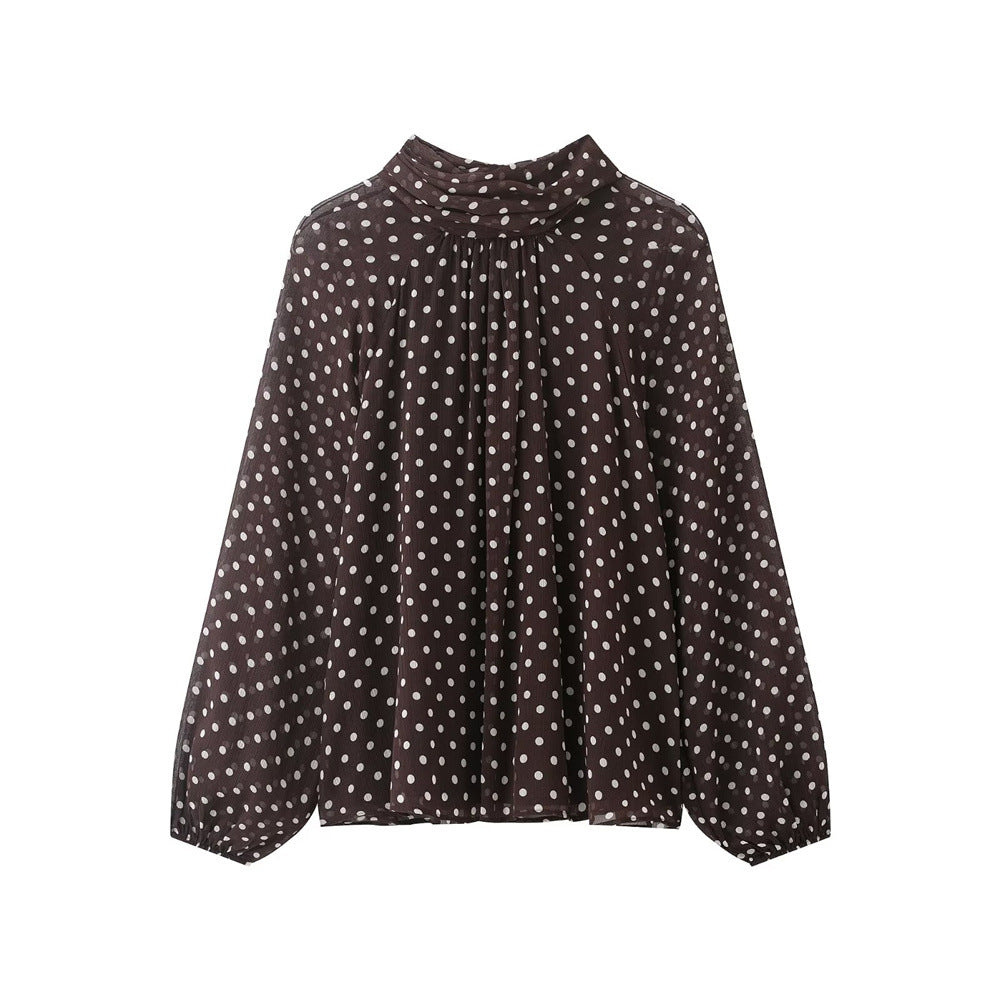 Chemise – Pois & Nœud Satiné