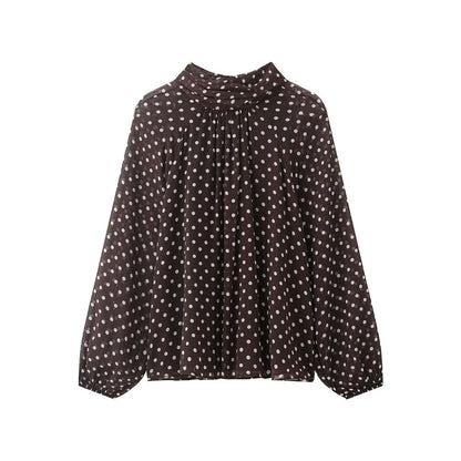 Chemise – Pois & Nœud Satiné