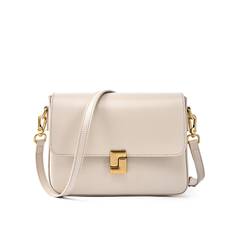 Sac Bandoulière Cuir Rétro Urbain – Coloris Beige – Reveriya