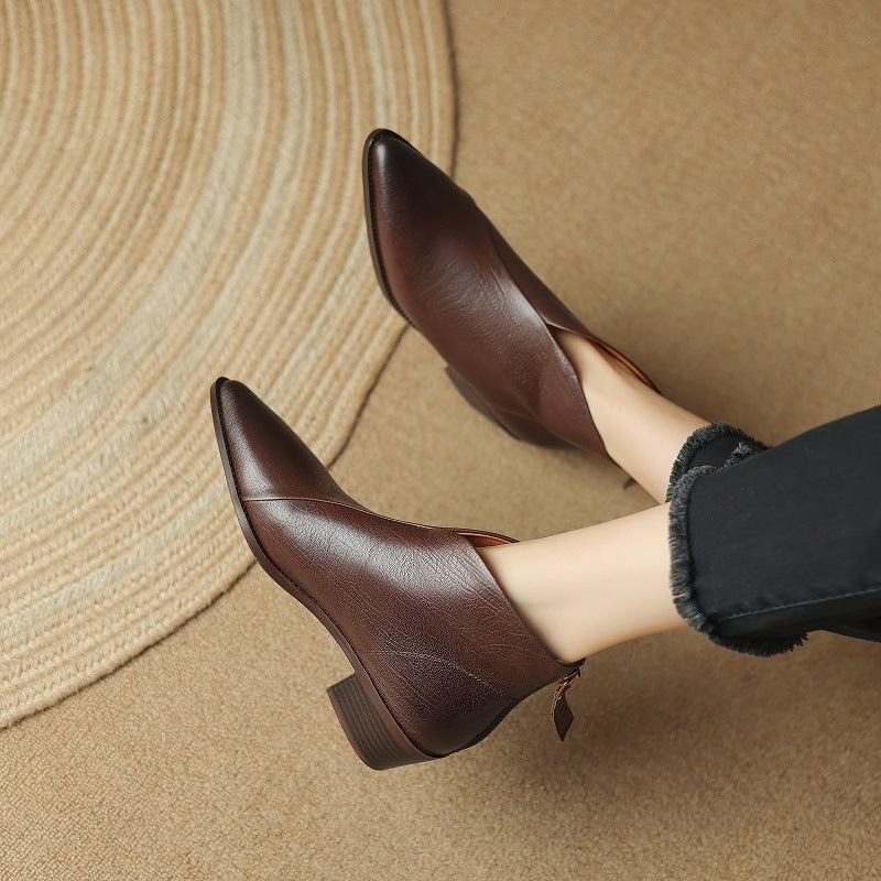 Bottines – Cuir Véritable & Bout Pointu