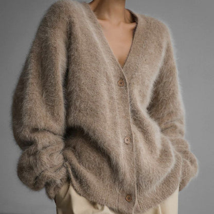 Cardigan – Col V & Boutons Dorés