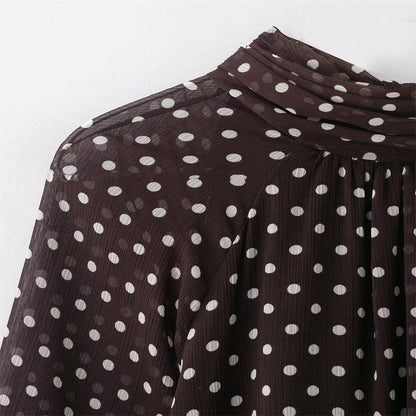 Chemise – Pois & Nœud Satiné