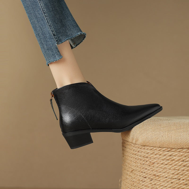 Bottines – Cuir Véritable & Bout Pointu