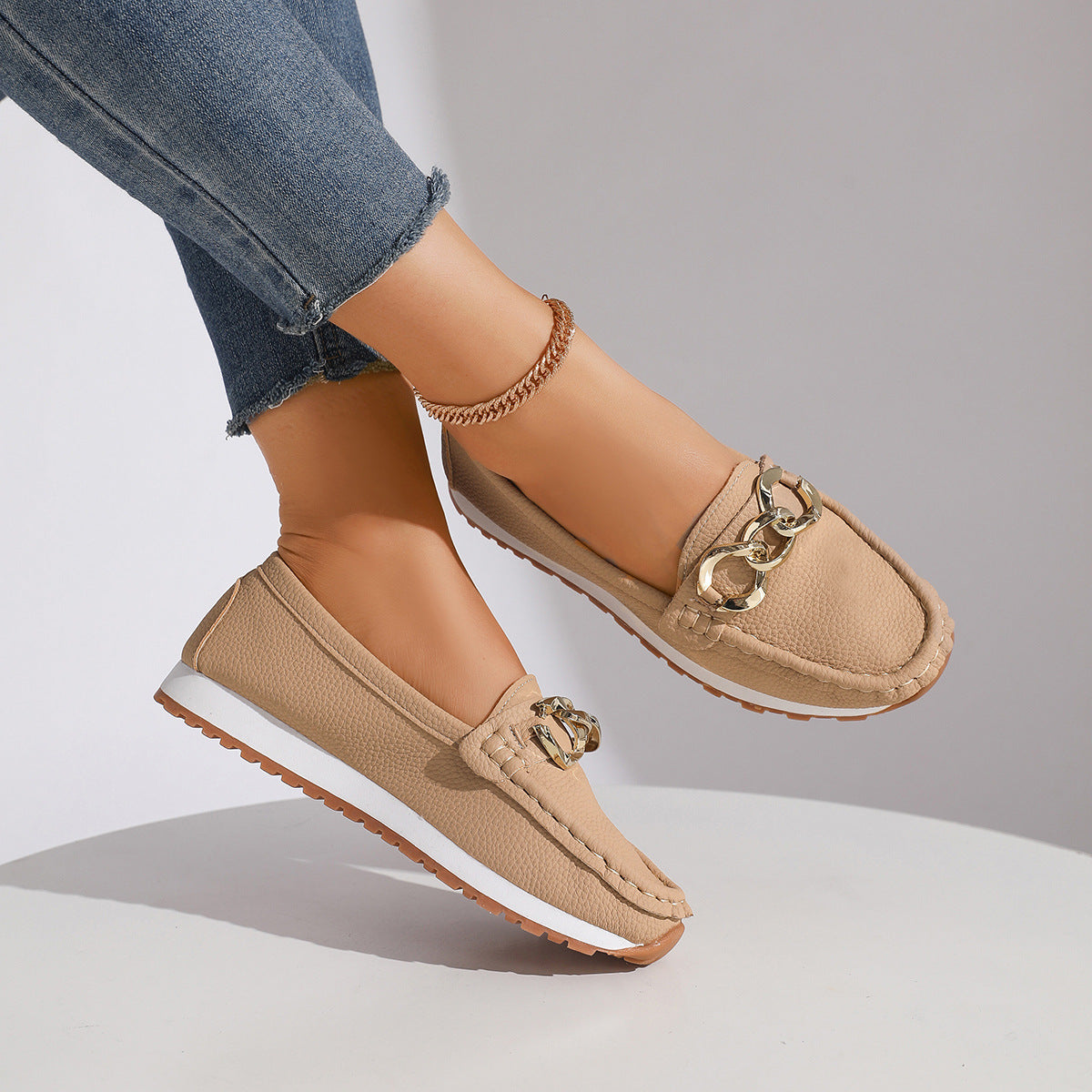 Mocassins à Chaîne – Chic Sans Effort