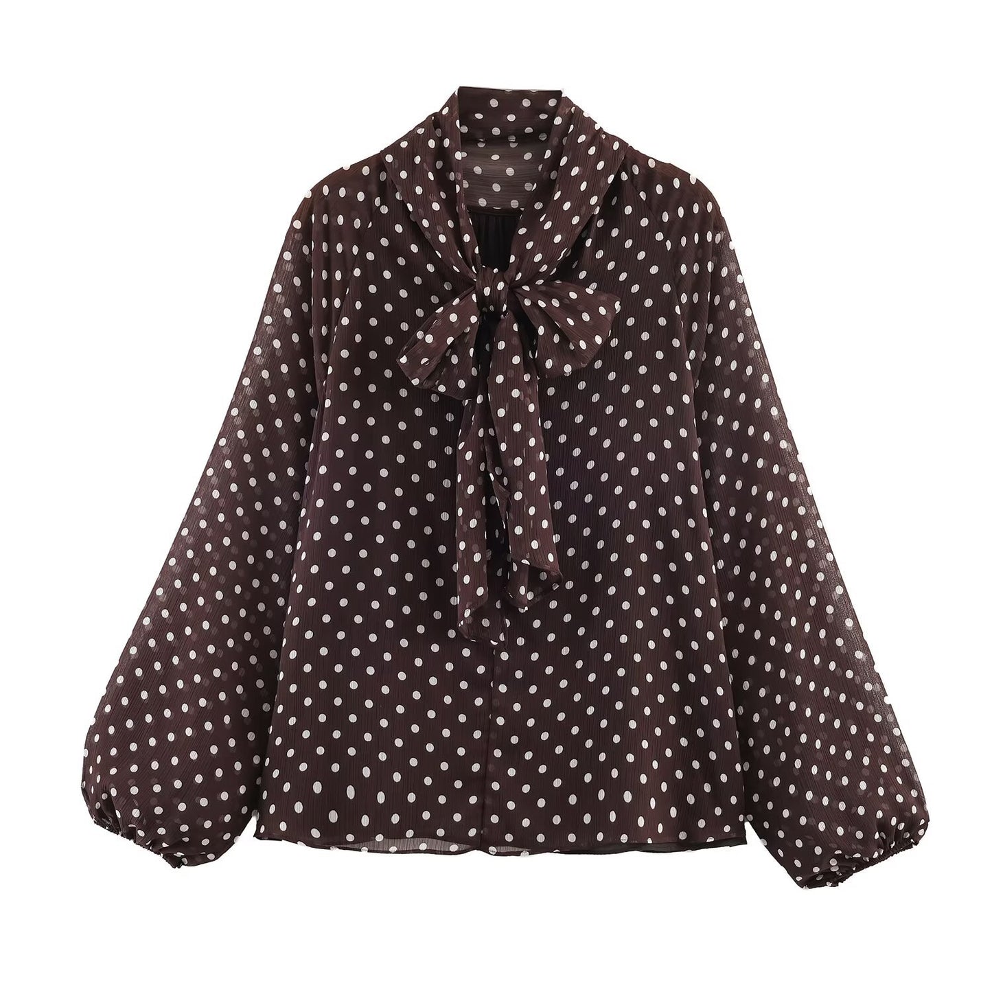 Chemise – Pois & Nœud Satiné