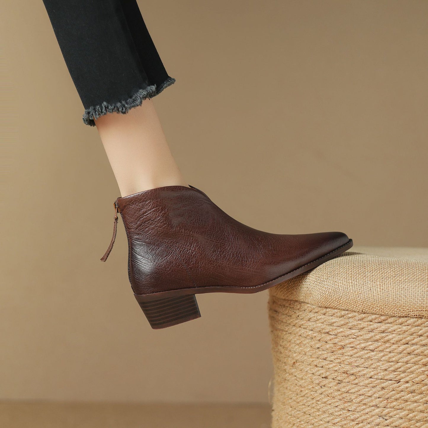 Bottines – Cuir Véritable & Bout Pointu