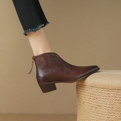 Bottines – Cuir Véritable & Bout Pointu